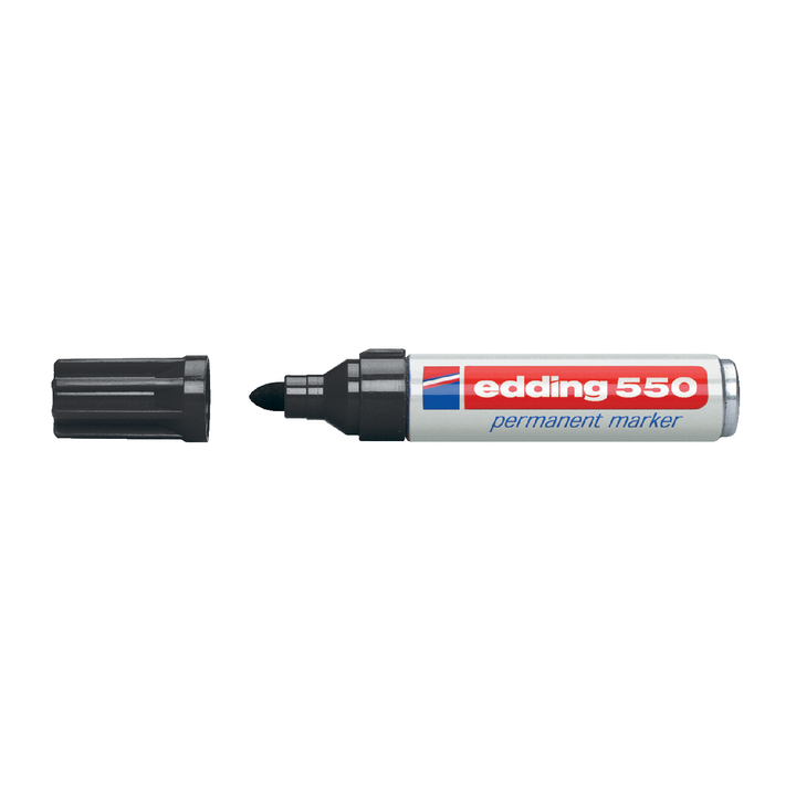 Viltstift edding 550 rond 3-4mm zwart(4-550001) - 0