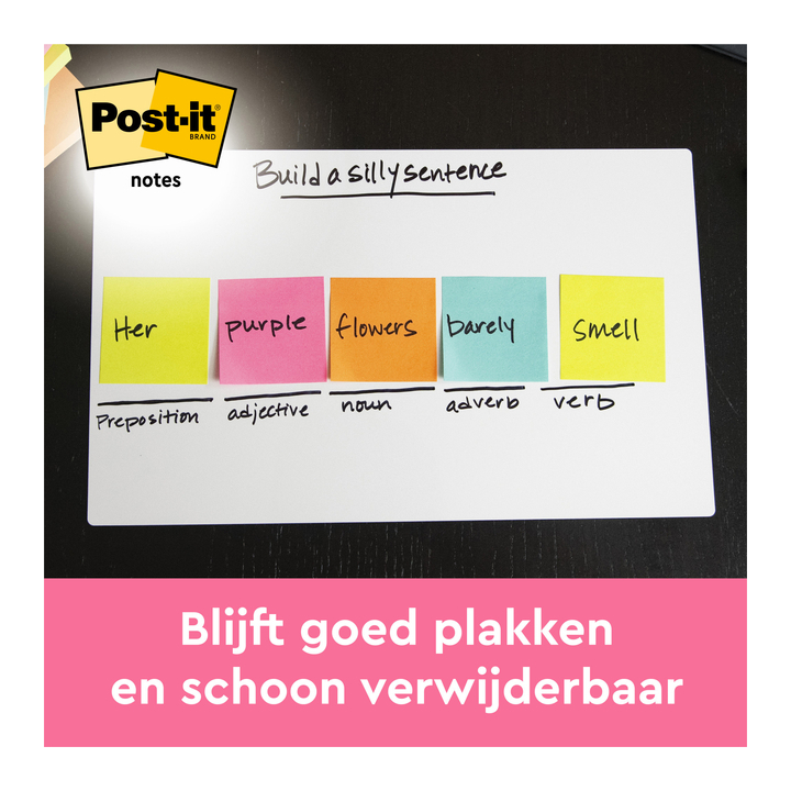 Memoblok 3m post-it 654 76x76mm energetic colours(654-tfen) - 3