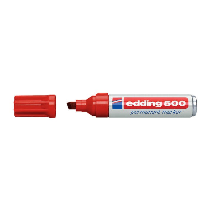 Viltstift edding 500 perm schuin 2-7mm rood - 0