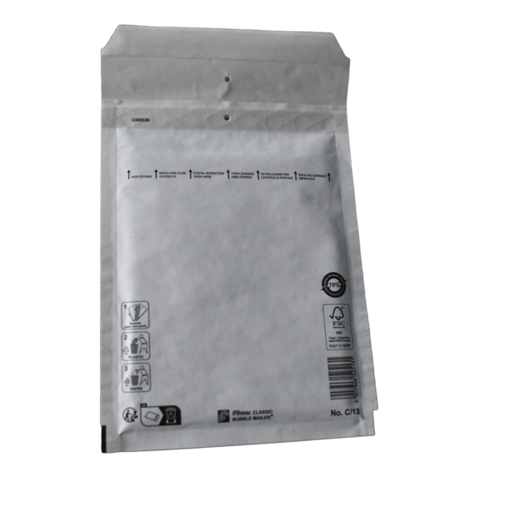 Luchtkussenenvelop C/13, 170x230+50mm, wit (100 stuks) - 3