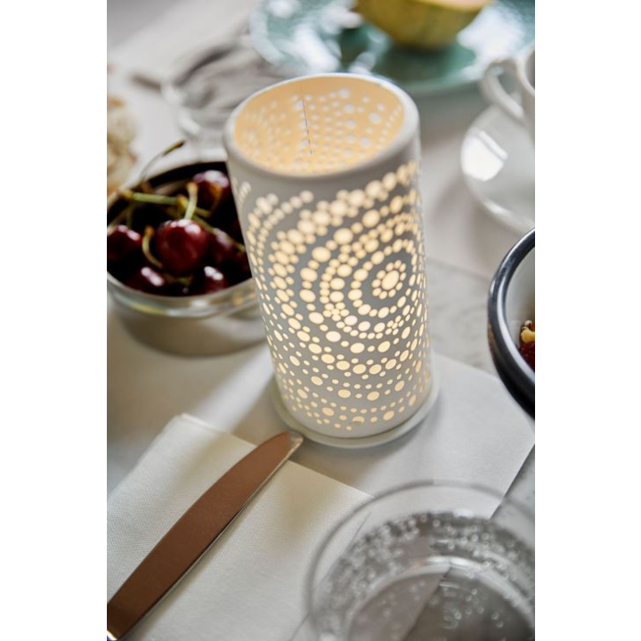 Duni | LED Lamphouder | 140x75mm | Kandelaar Billy White | 174418 (4 stuks) - 2
