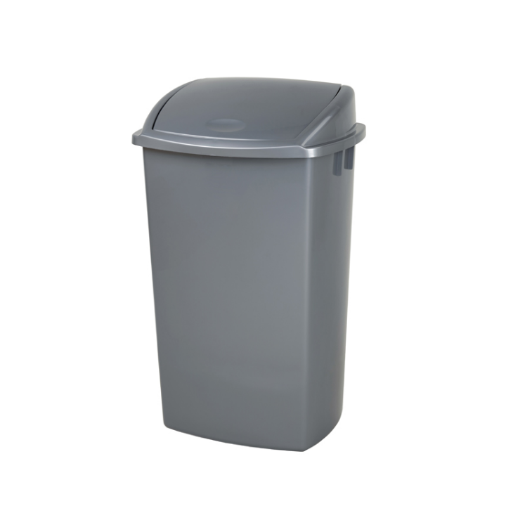 Afvalbak Met Swingdeksel | 50 Liter | Grijs | VB 009318 - 0
