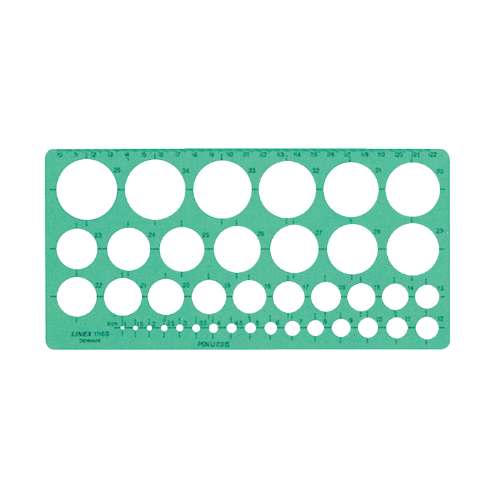 Sjabloon linex 1116s cirkels met inktvoetjes - 0