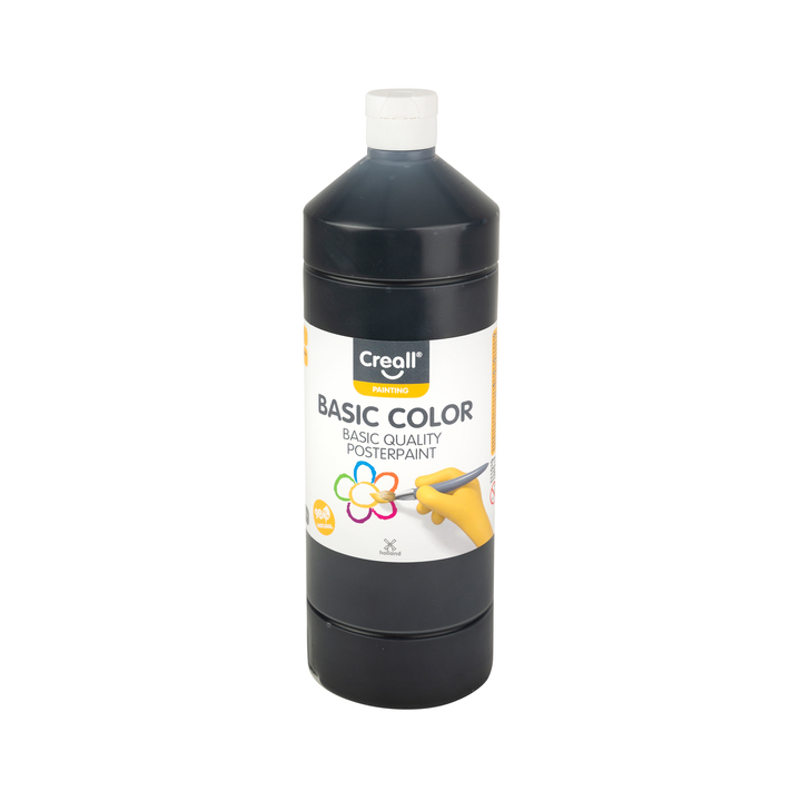Plakkaatverf creall basic zwart 1000ml(1820) - 0