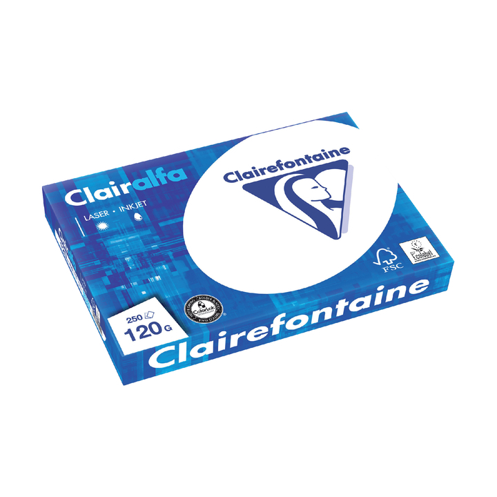 Kopieerpapier clairfontaine clairalfa a4 120gr wt, 250 vel - 0
