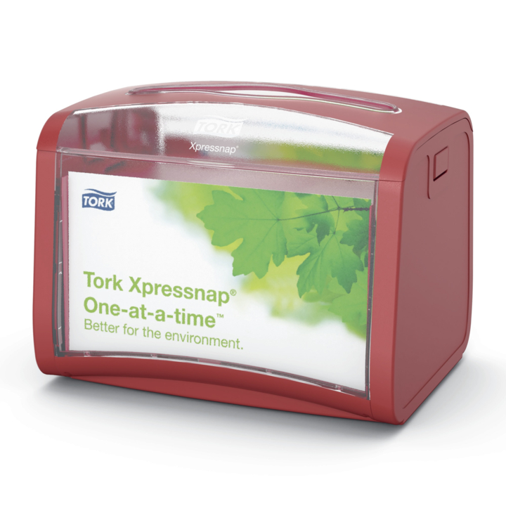 Tork Xpressnap Tabletop | Servet Dispenser | N4 | Rood | 272613 - 1