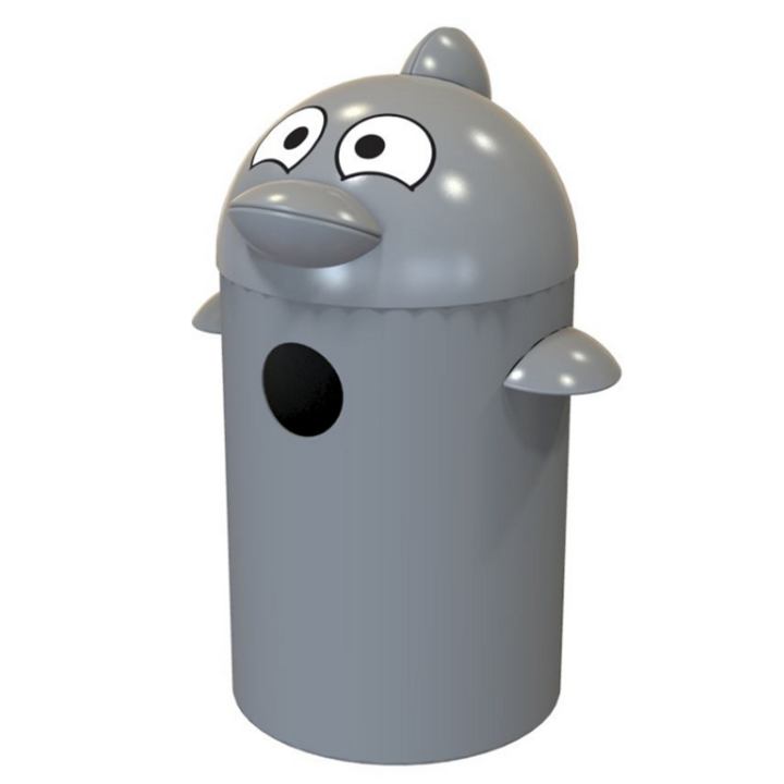 Dolphinbuddy, buitenafvalbak, 55 liter, grijs, VB 061891 - 0
