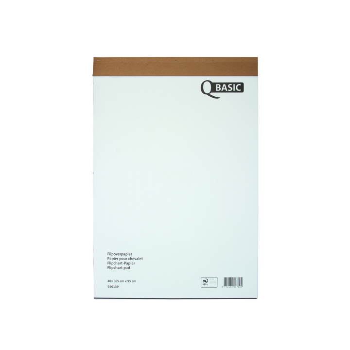 Flipoverpapier 65x100cm blanco/ruit - 0