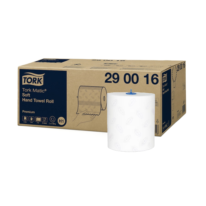 Tork Matic Premium | Handdoekrol | 100 Meter | 2-Laags | H1 | Wit | 290016 (6 stuks) - 0