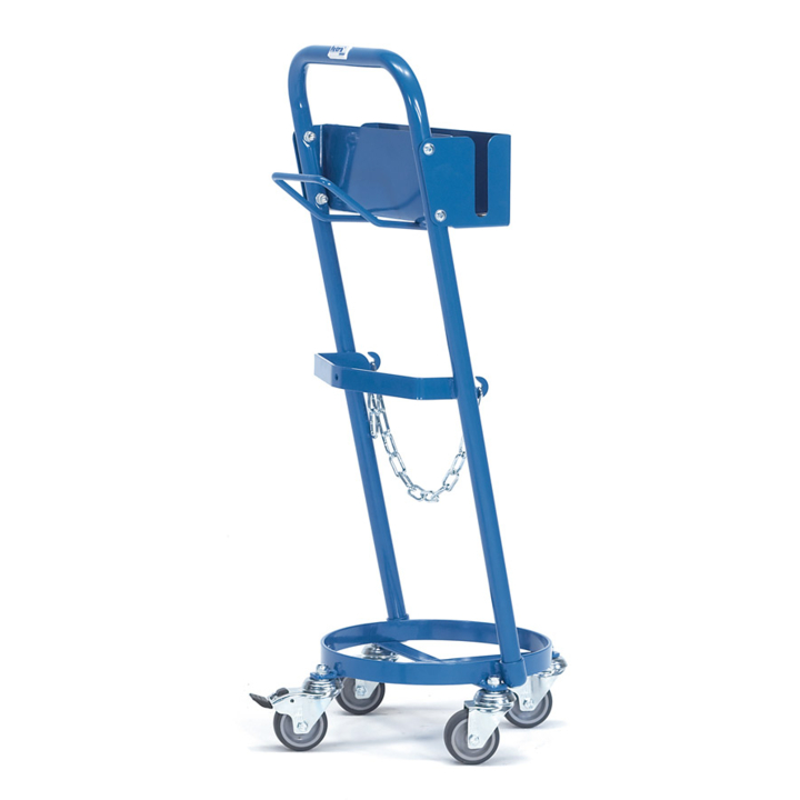 Gasflessenroller met haak en houder, Draagverm. 80kg - 0