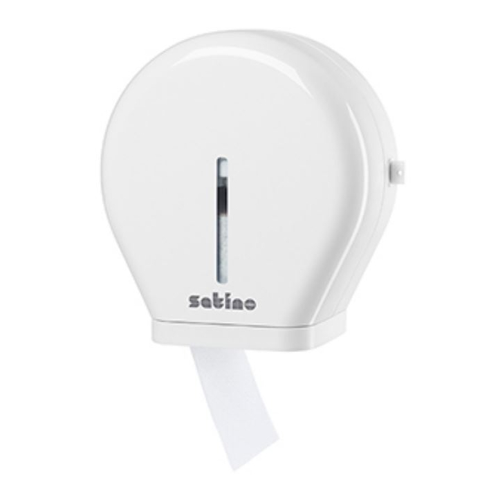 Satino by WEPA | Mini Jumbo Toiletpapier Dispenser | JT1 | Wit | 331050 - OP=OP AANBIEDING - 0