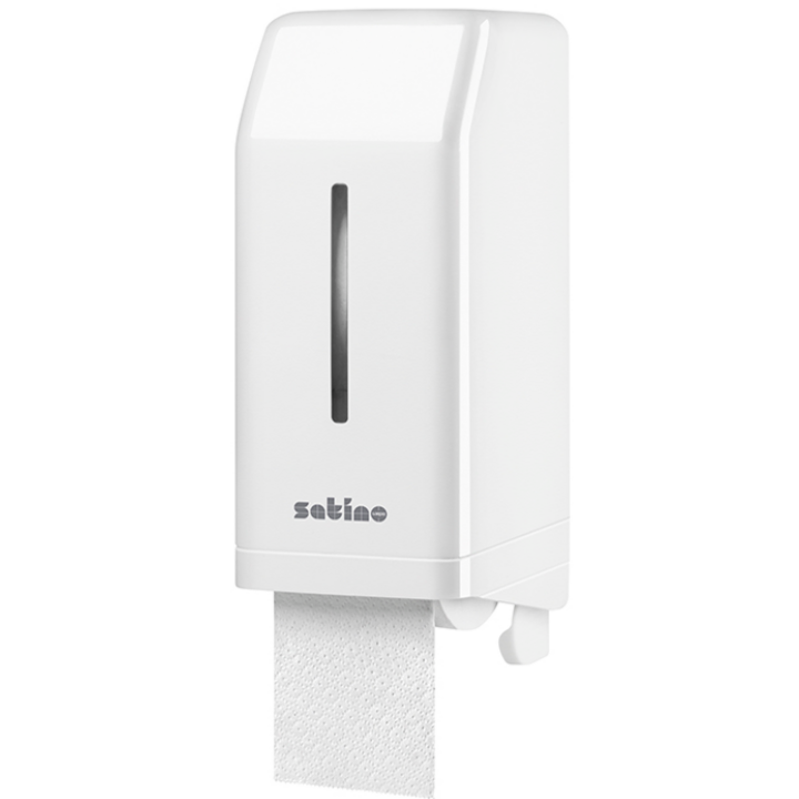 Satino by WEPA | Systeemrol Toiletpapier Dispenser | JT3 | Wit | 332540 - OP=OP AANBIEDING - 0