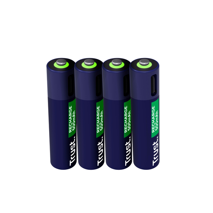 Batterij trust usb-c oplaadbaar aaa 4 stuks(8713439256710) - 2