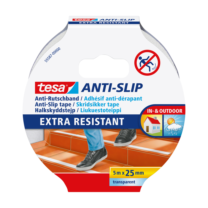 Antisliptape tesa 55587 25mmx5m transparant(55587-00000-11) - 0