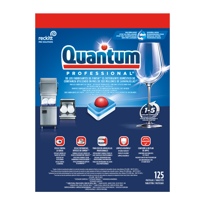Vaatwastabletten quantum pro all-in-one 125 stuks(3298166) - 0