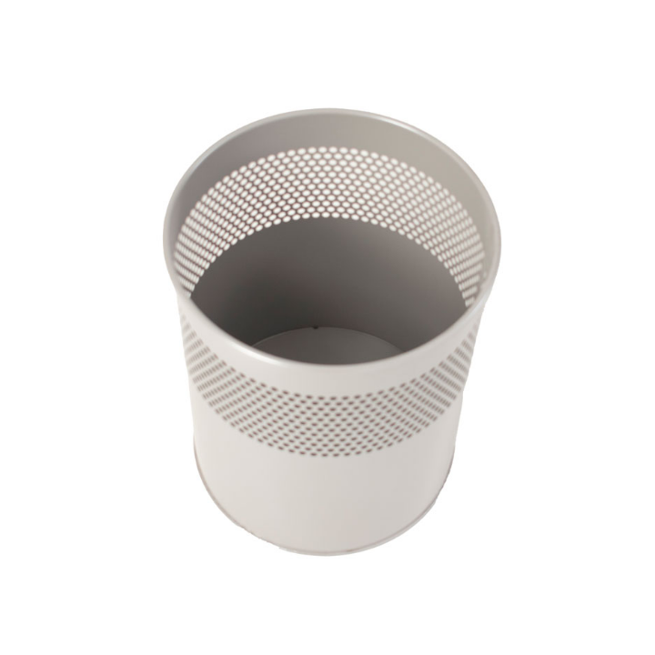 Metalen papierbak, half geperforeerd, 15 liter, aluminium, VB 270520 - 1