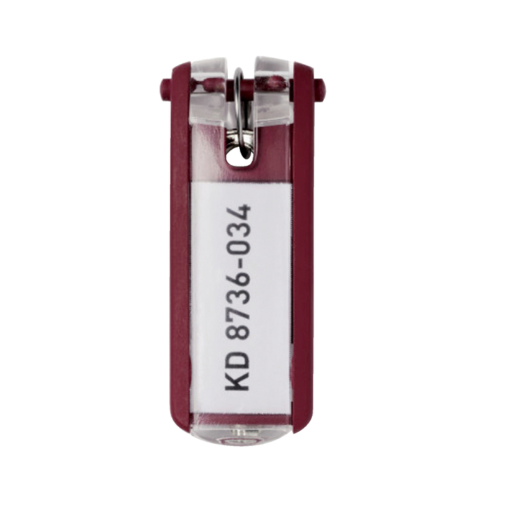 Sleutellabel durable met ring rood - 0