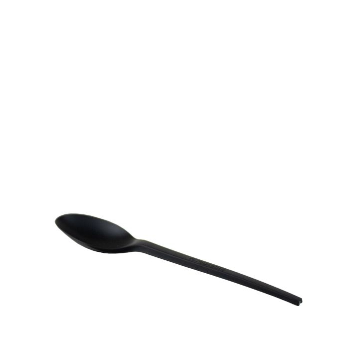 Lepel, CPLA, re-usable, 16.8cm, zwart (1000 stuks) - 0