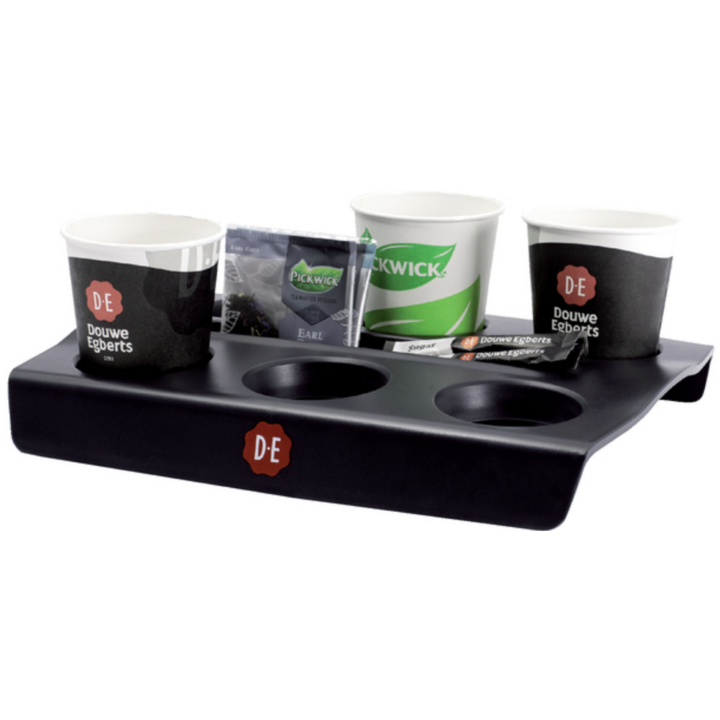 Douwe Egberts, bekerplateau voor 6 bekers, zwart, 4055025 (2 stuks) - 2
