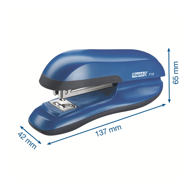 Nietmachine rapid f16 24-26/6 halfstrip abs blauw - 1