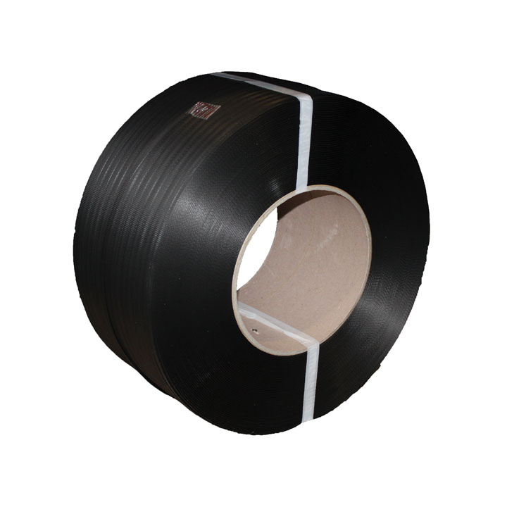 Omsnoeringsband, PP, 12mm x 3000m, 0,55mm, K200, zwart,2 rol - 0