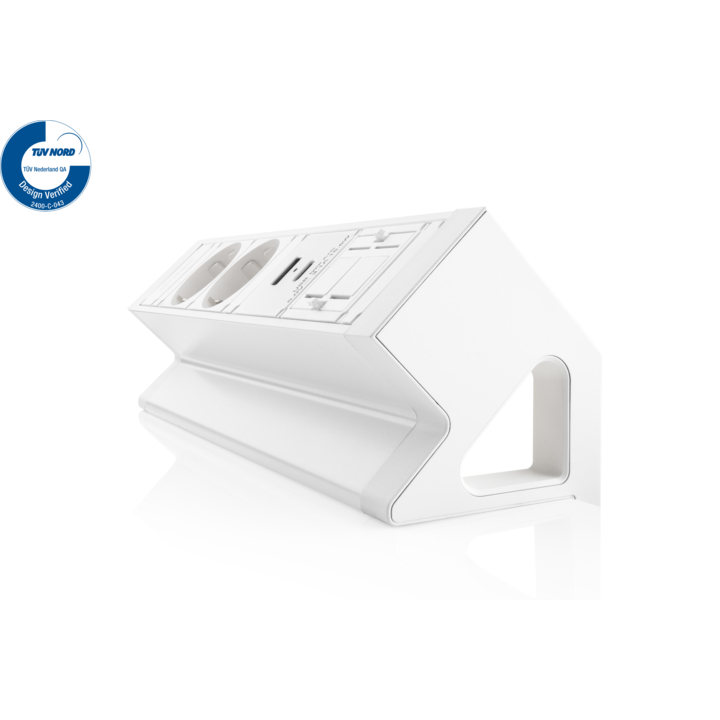 Filex, Power Desk Up 2.0, 2x 230V, keystone, 1x USB A+C, wit - 1