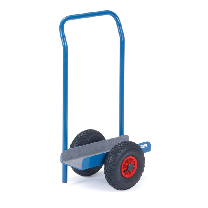 Platenroller met duwbeugel, Draagverm. 500kg Rubber banden - 0