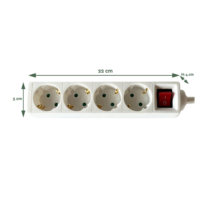 Stekkerdoos brasq  4 voudig 1.4 meter wit(8742608) - 1