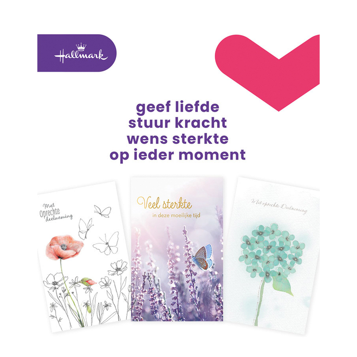 Wenskaart hallmark navulset deelneming 10 stuks(30181762) - 0