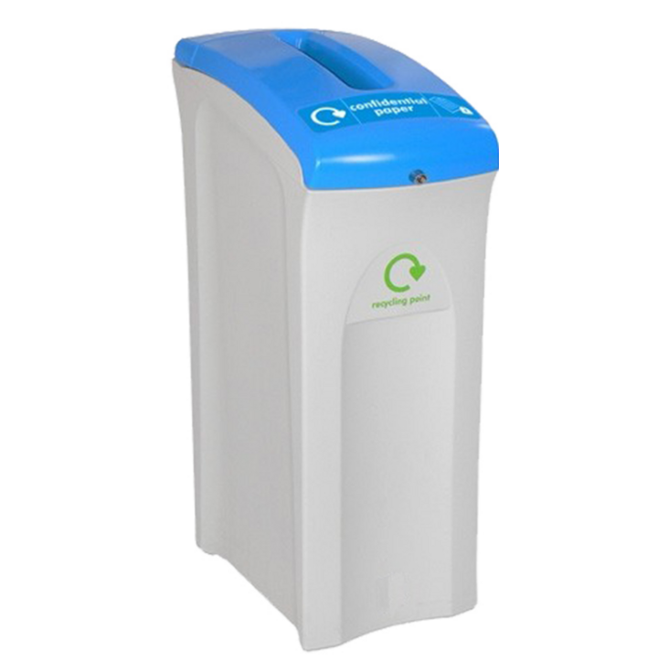 Envirobin, afvalbak t.b.v. vertrouwelijk afval, 82 liter, grijs/blauw, VB 063987 - 0