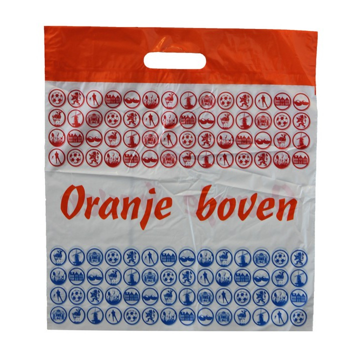 Poly Draagtas 40x43+2x4cm Oranje Boven /ds 250 - 0