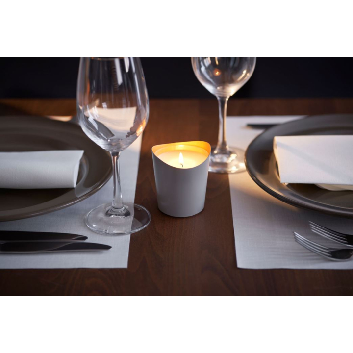 Duni | LED Lamphouder | 80x70mm | Kandelaar Ripple Granite Grey | 194594 (6 stuks) - 1