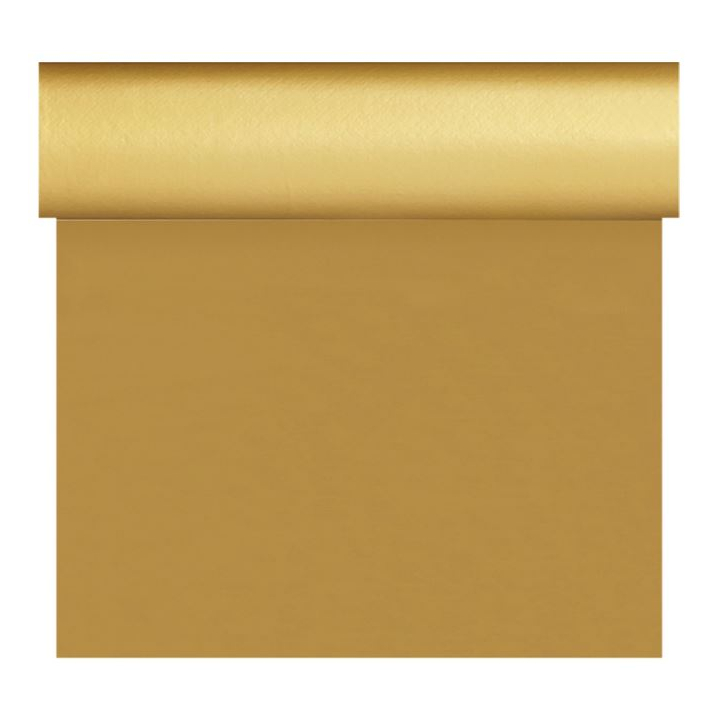 Duni Dunisilk®, tête-à-tête, 0.4x40 meter, Gold, 159060 (4 stuks) | OP=OP AANBIEDING - 0