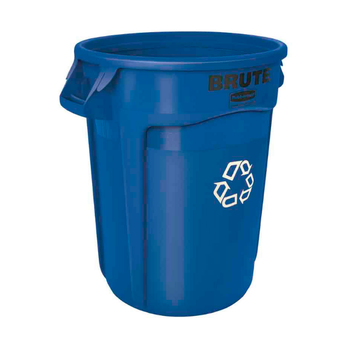 Rubbermaid Brute, ronde afvalbak, 121 liter,blauw,VB 002632 - 0