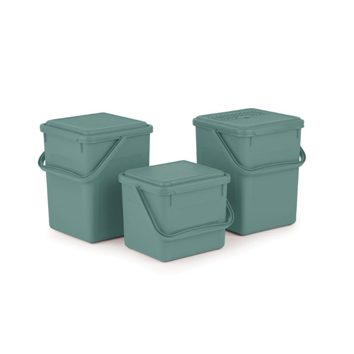 Bio afvalemmer met koolfilter, 9 liter, groen, VB 246622 - 1