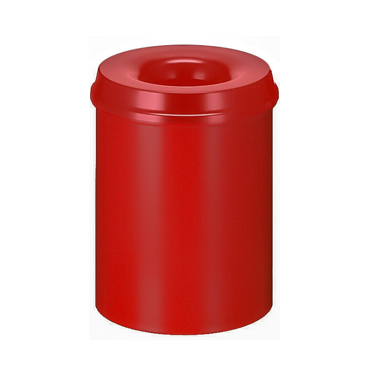 Metalen papierbak, vlamdovend, 15 liter, rood, VB 101500 - 0