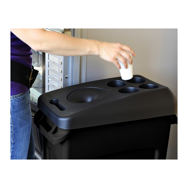 Afvalbak Rubbermaid Slim Jim VT | 87L | zwart (FG354060BLA) - 3