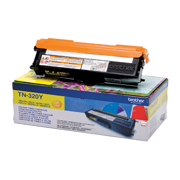 Toner brother tn-320y geel 1.5k(tn-320y) - 0