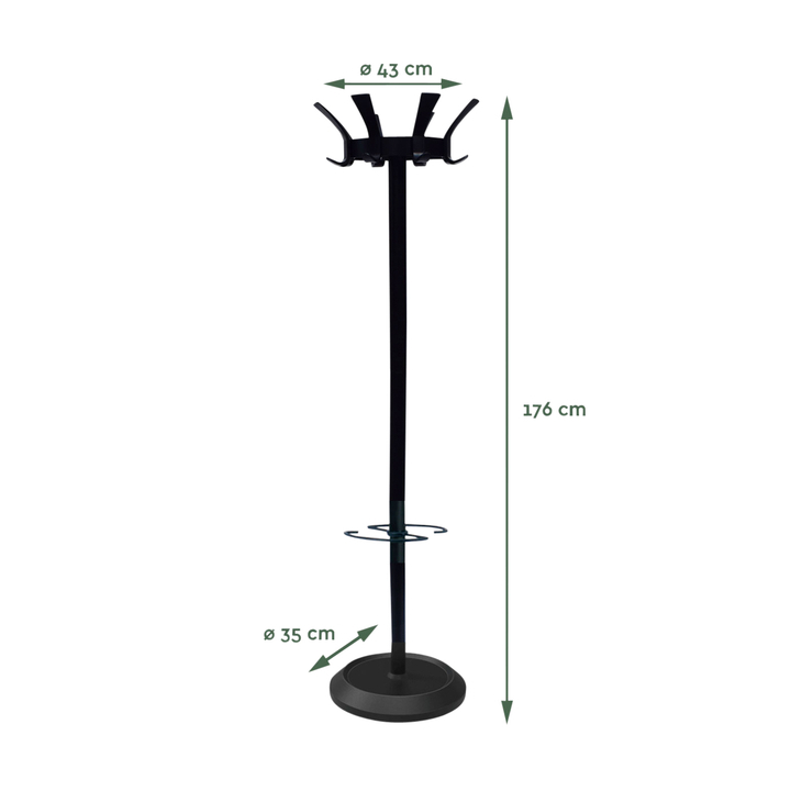 Kapstok brasq londen staand zwart(8603603) - 2