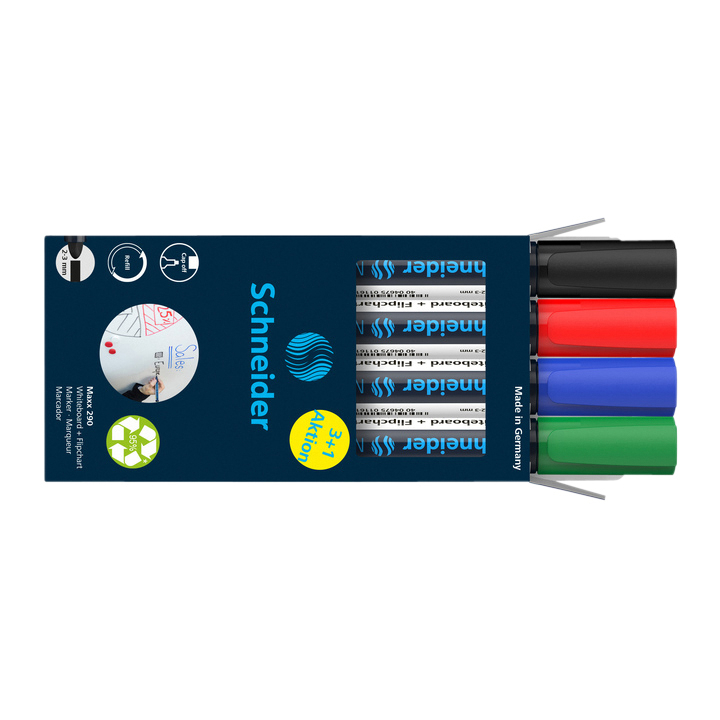 Viltstift schneider 290 whiteboard rond 2-3mm ass(s-129084) - 0