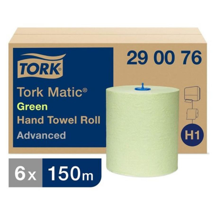Tork Matic Advanced | Handdoekrol | 150 Meter | 2-Laags | H1 | Groen | 290076 (6 stuks) - 0