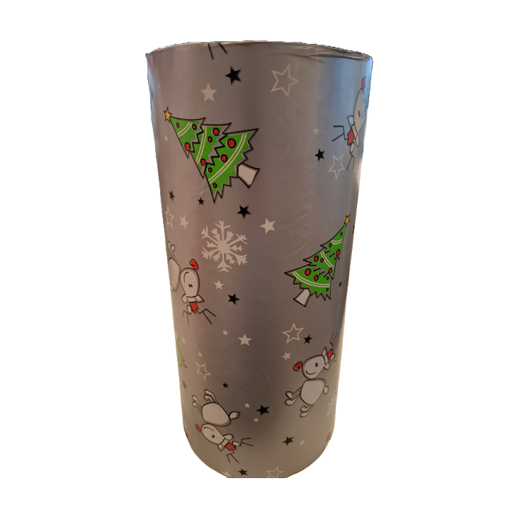 Kerst cadeaupapier 30cm x 250m, Zilver, 90058 - 0