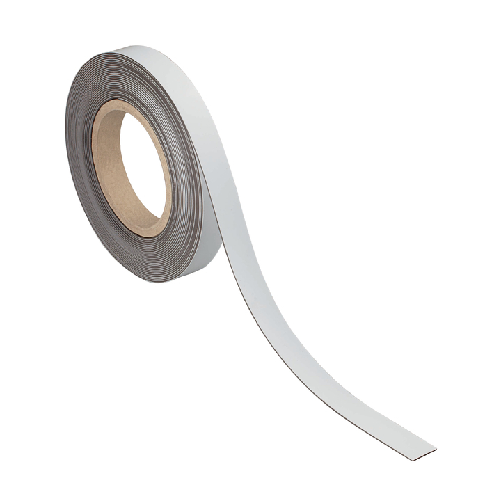 Magneet etiketband maul 10mx20mmx1mm wisbaar wit(6524302) - 0