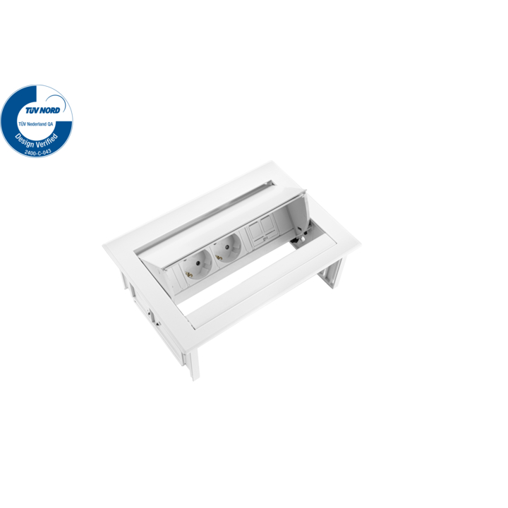 Filex, Power Desk In, 2x 230V, 1x keystone, wit - 1
