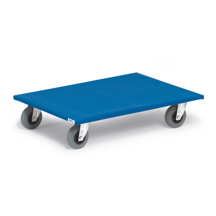 Meubelrolplateau, 800x600 mm Draagverm. 500kg Rubber wiel - 0