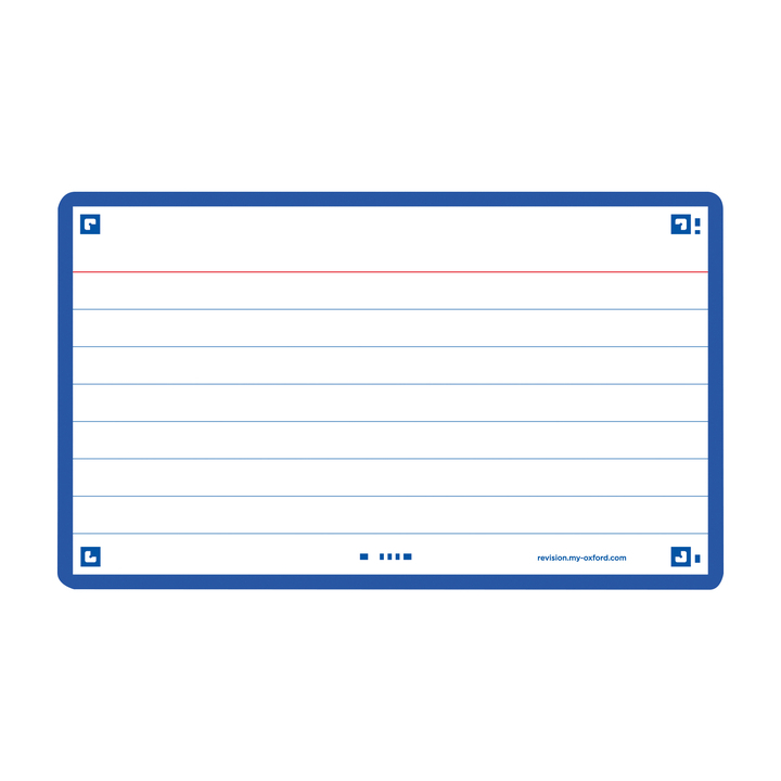 Flashcard oxf 2.0 75x125mm 80vel 250gr lijn blauw(400133875) - 0