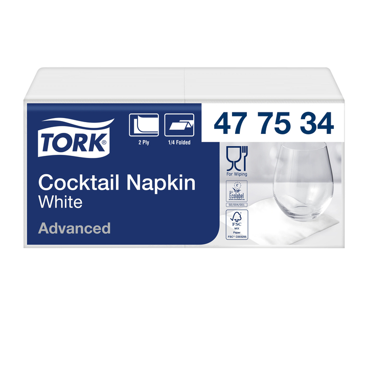 Cocktailservet tork advanced 2laags 200 vel wit(477534) - 0