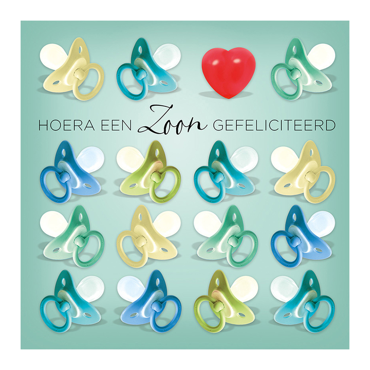 Paperclip, navulset wenskaarten, geboorte zoon (6 stuks) - 1