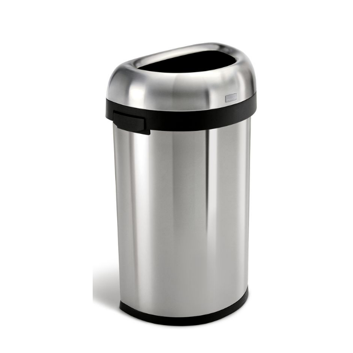 Simplehuman Bullet, afvalbak, 60 liter, mat RVS, VB 013459 - 0