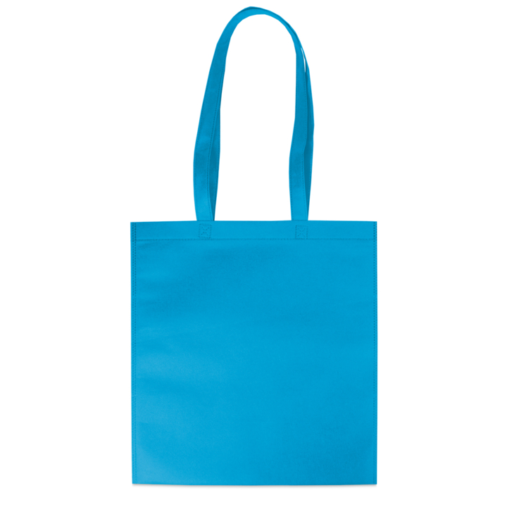Draagtas, non-woven, 38x42cm, lange lus, blauw (200 stuks) - 0